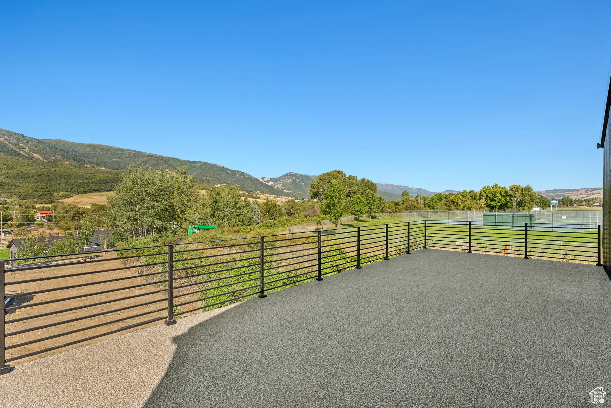 Exterior space with a mountain view