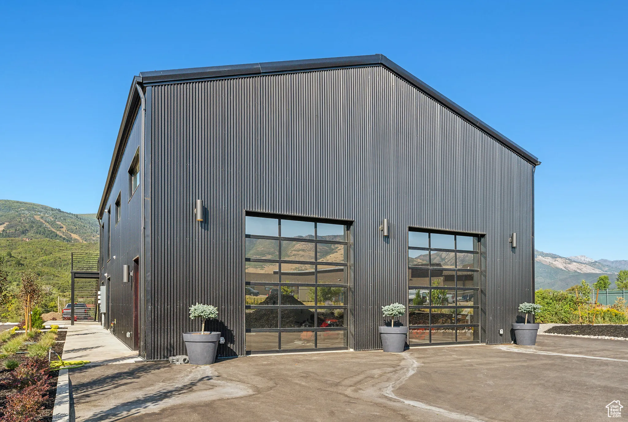 Exterior space featuring a mountain view