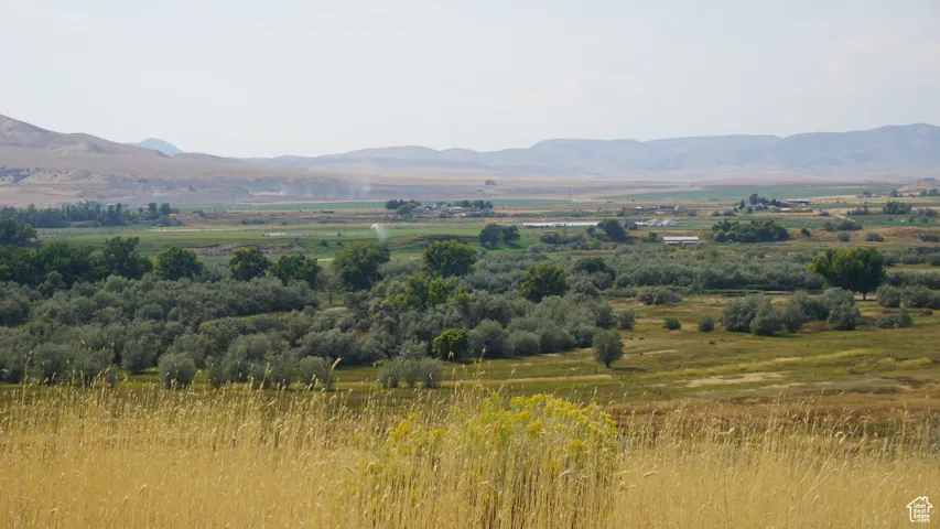 Mountain view with rural landscape