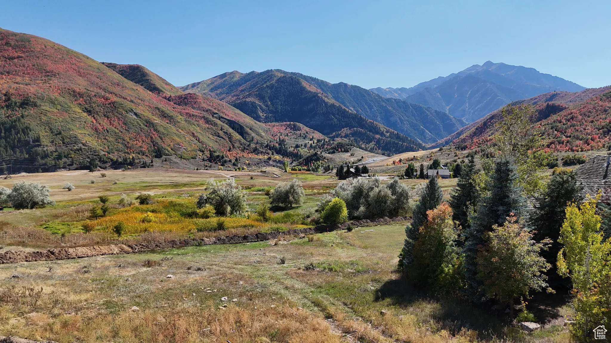 Mountain view with a rural view