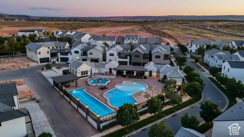 The home sits a short stroll from the pools, hot tub, splash pad, and pickleball courts at Aerie Resort.
