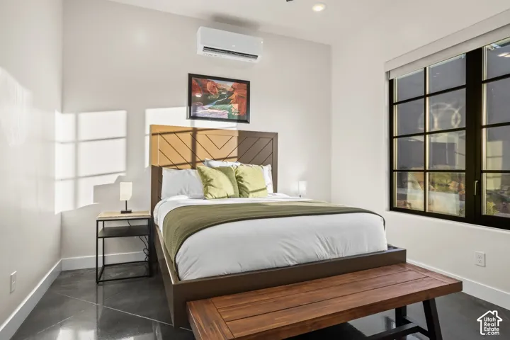 A main-level bedroom with its own temperature control, like every bedroom in the home.