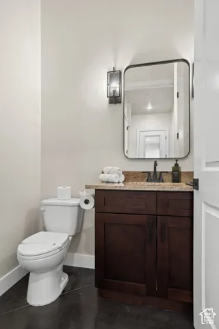 The main-level half bath.