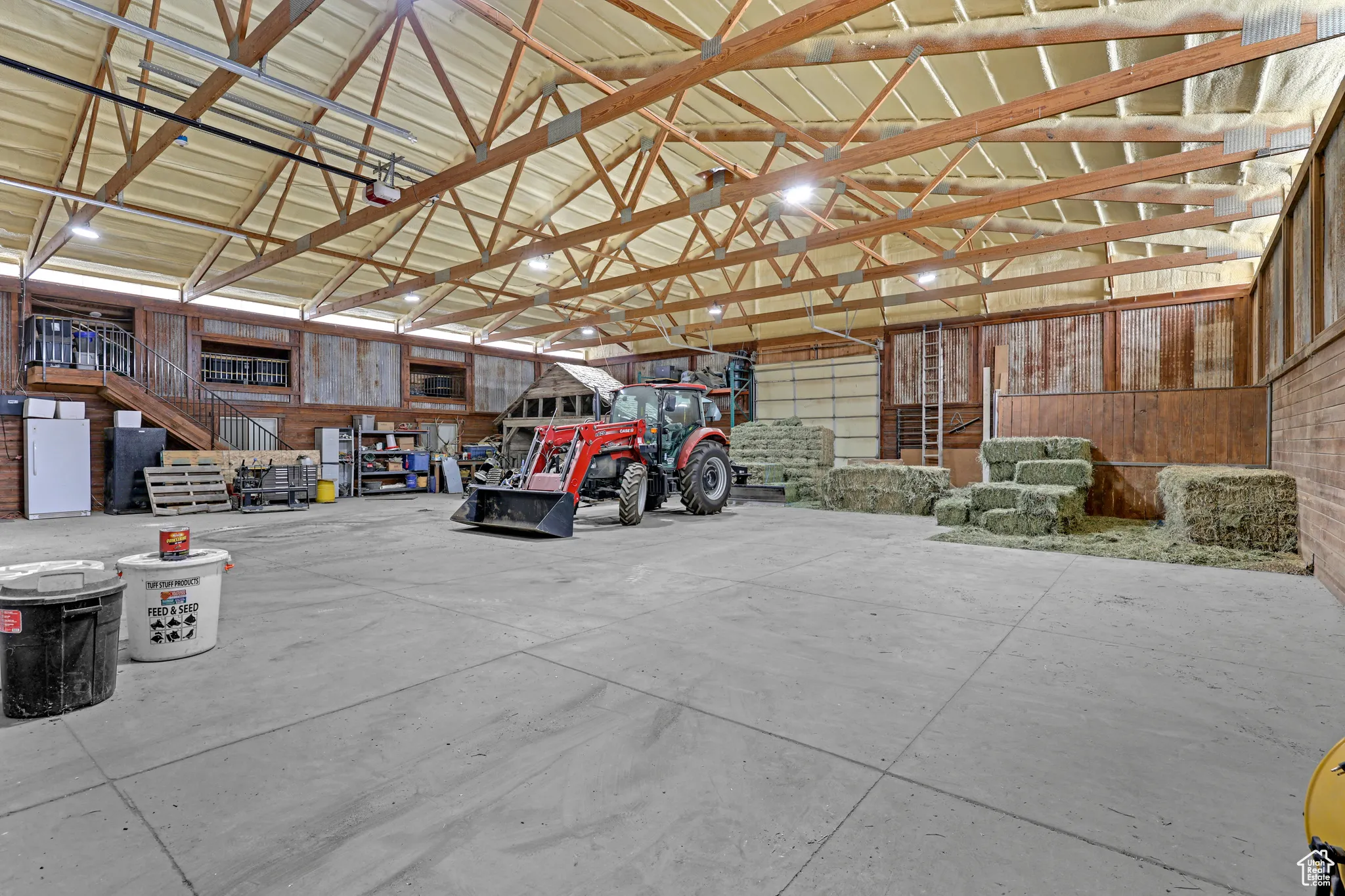 Insulated shop with cement floors