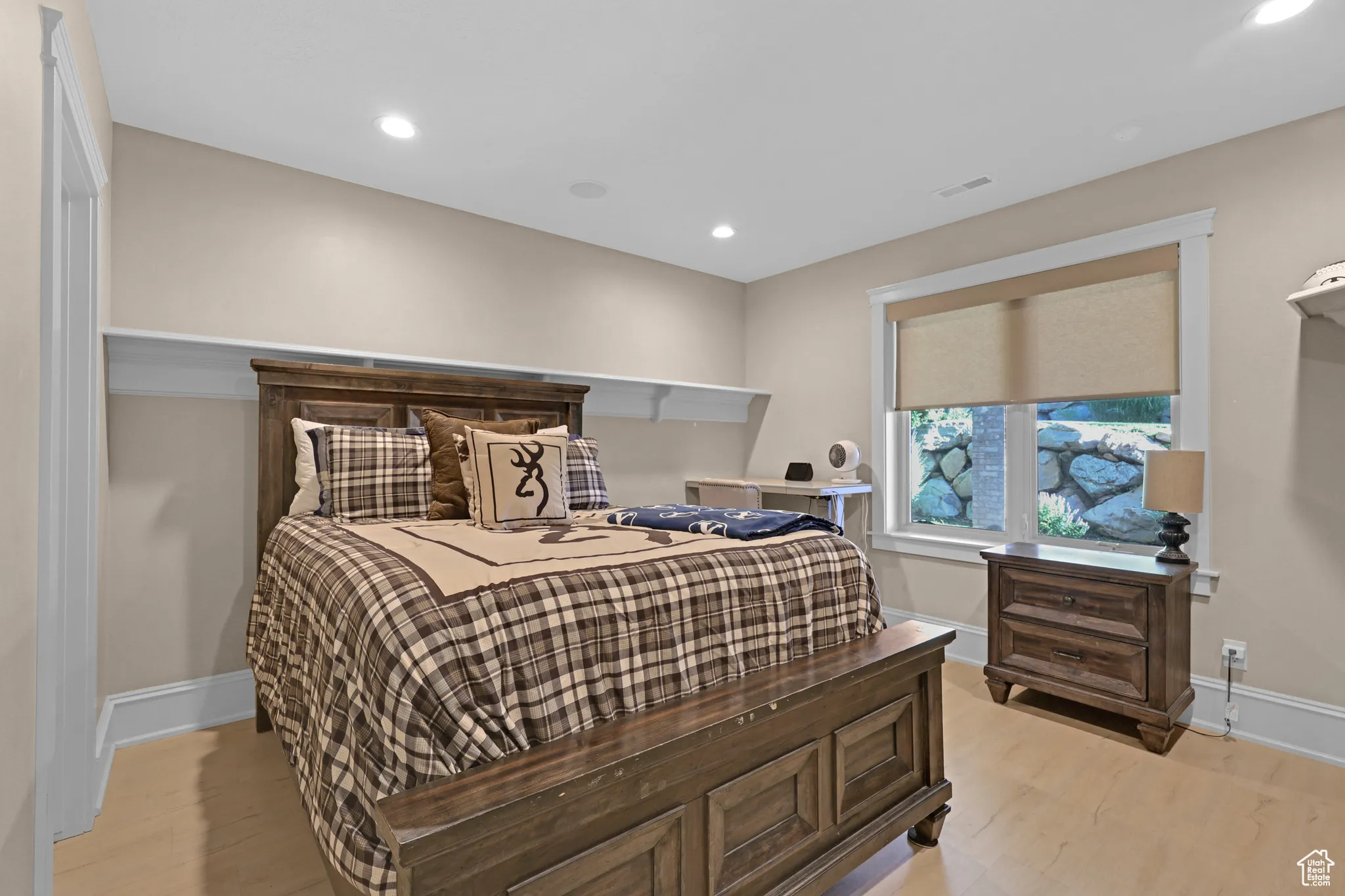 Bedroom featuring light hardwood / wood-style flooring