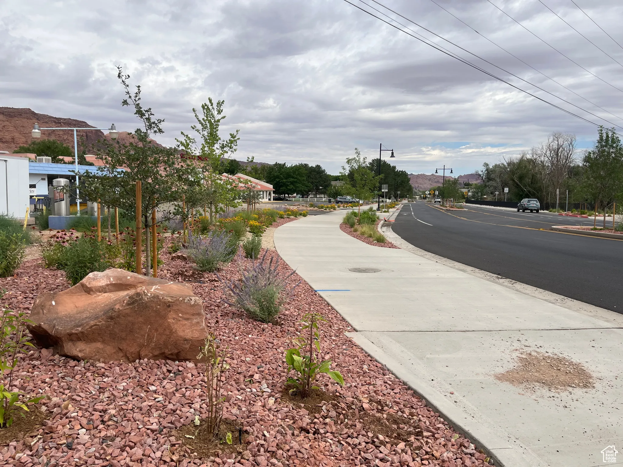 New landscaping along Kane Creek Blvd