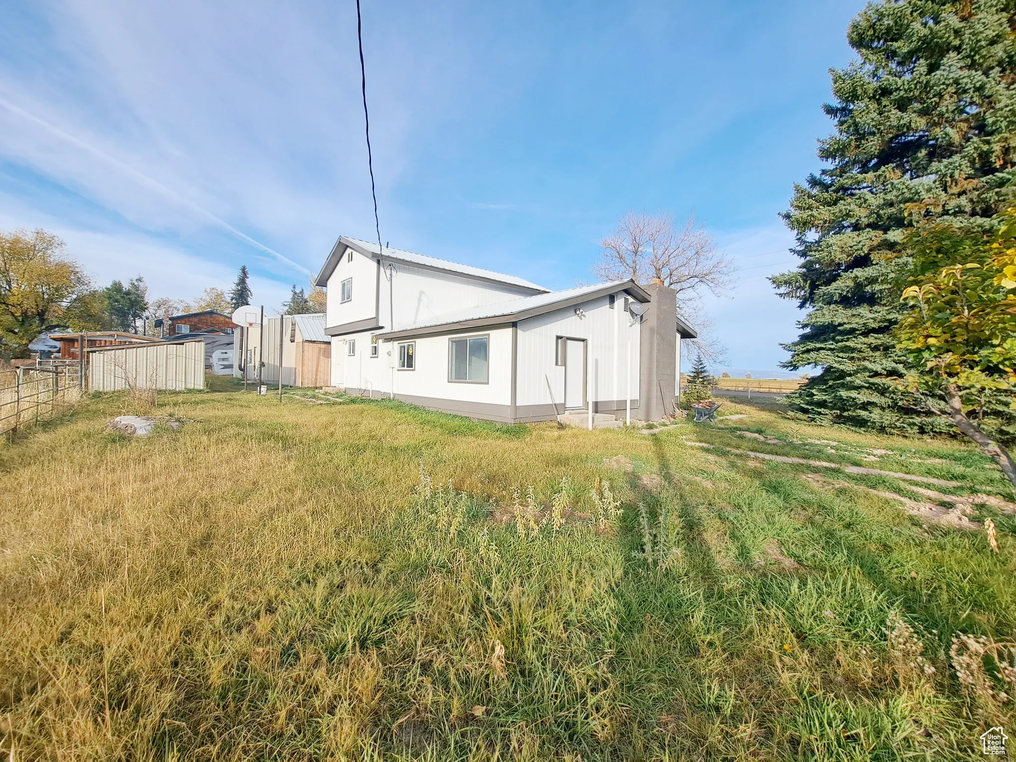 View of backside of property
