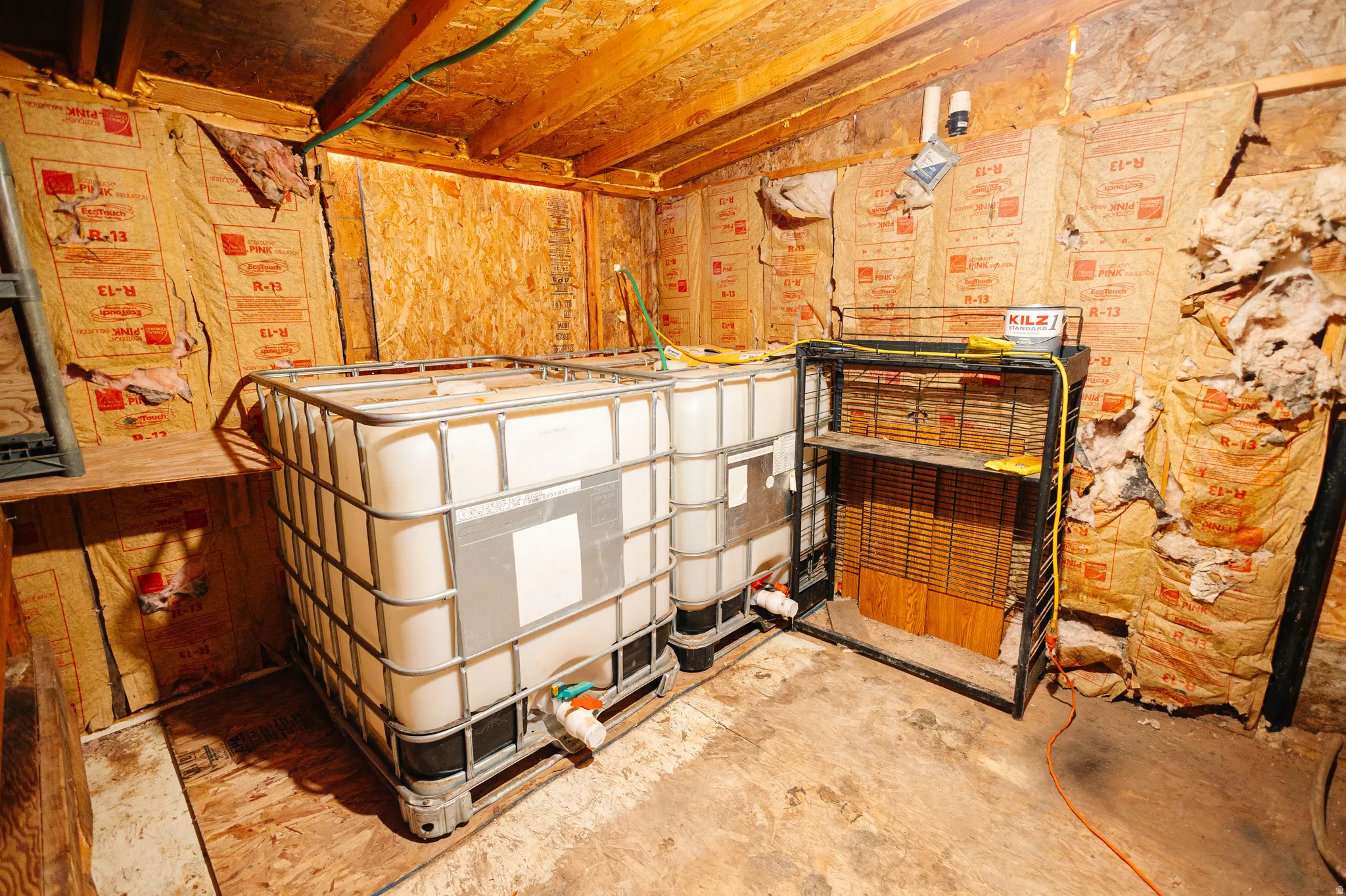 Utility Room with water tanks.