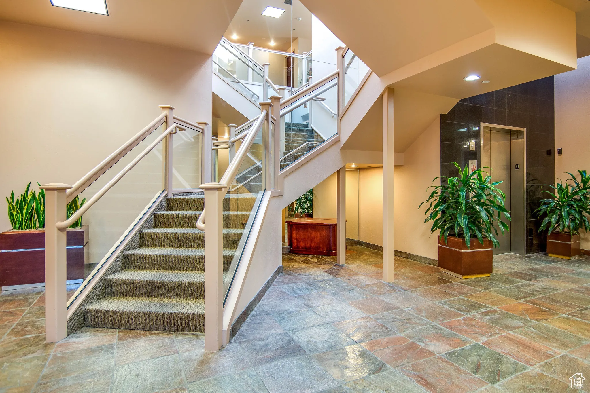 Staircase with elevator