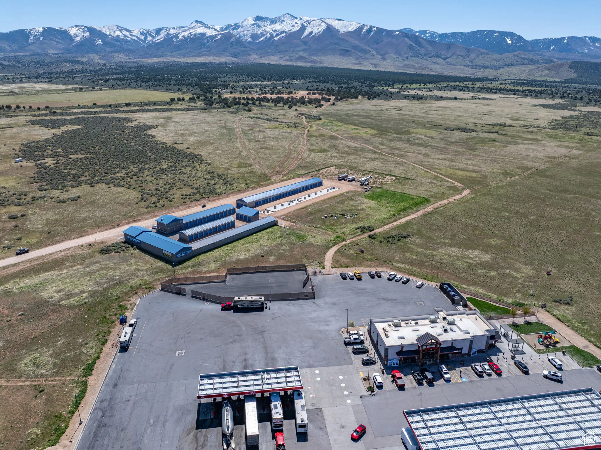 Drone / aerial view of mountains