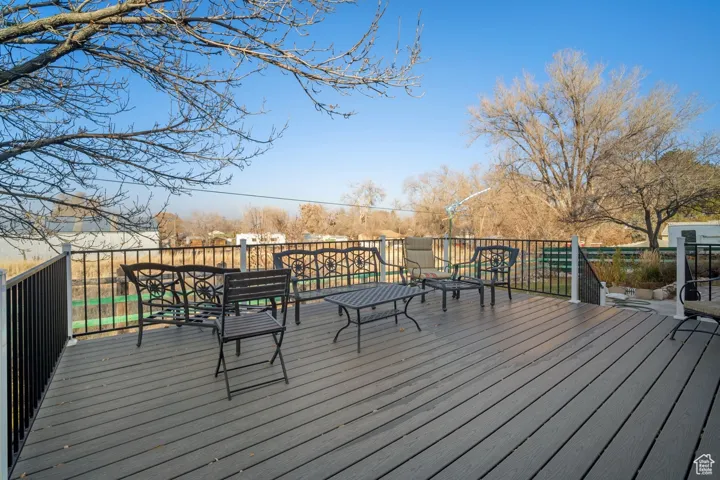 View of wooden terrace
