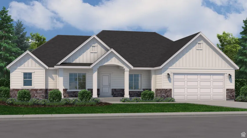 Craftsman-style house with a garage