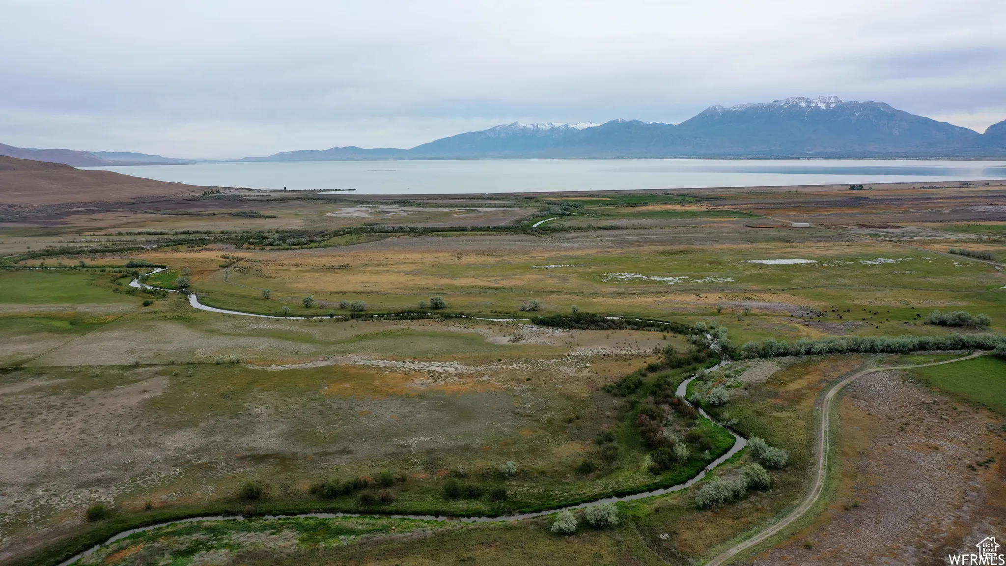 Mountain view with a water view and a rural view