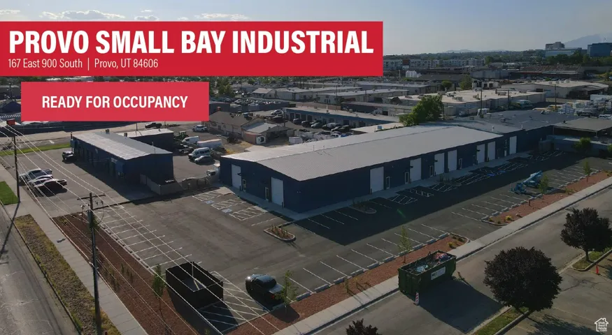 Drone / aerial view of a commercial area