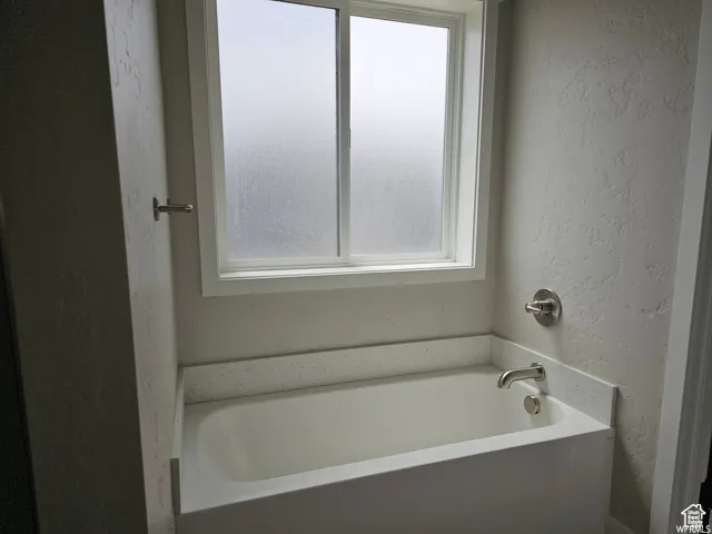 Bathroom featuring a washtub