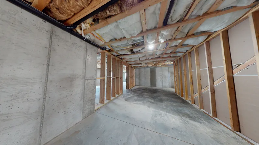 View of unfinished basement