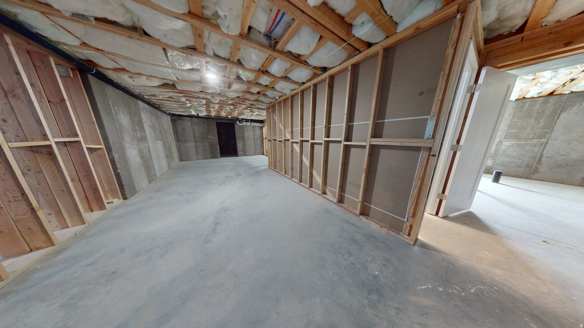 View of unfinished basement