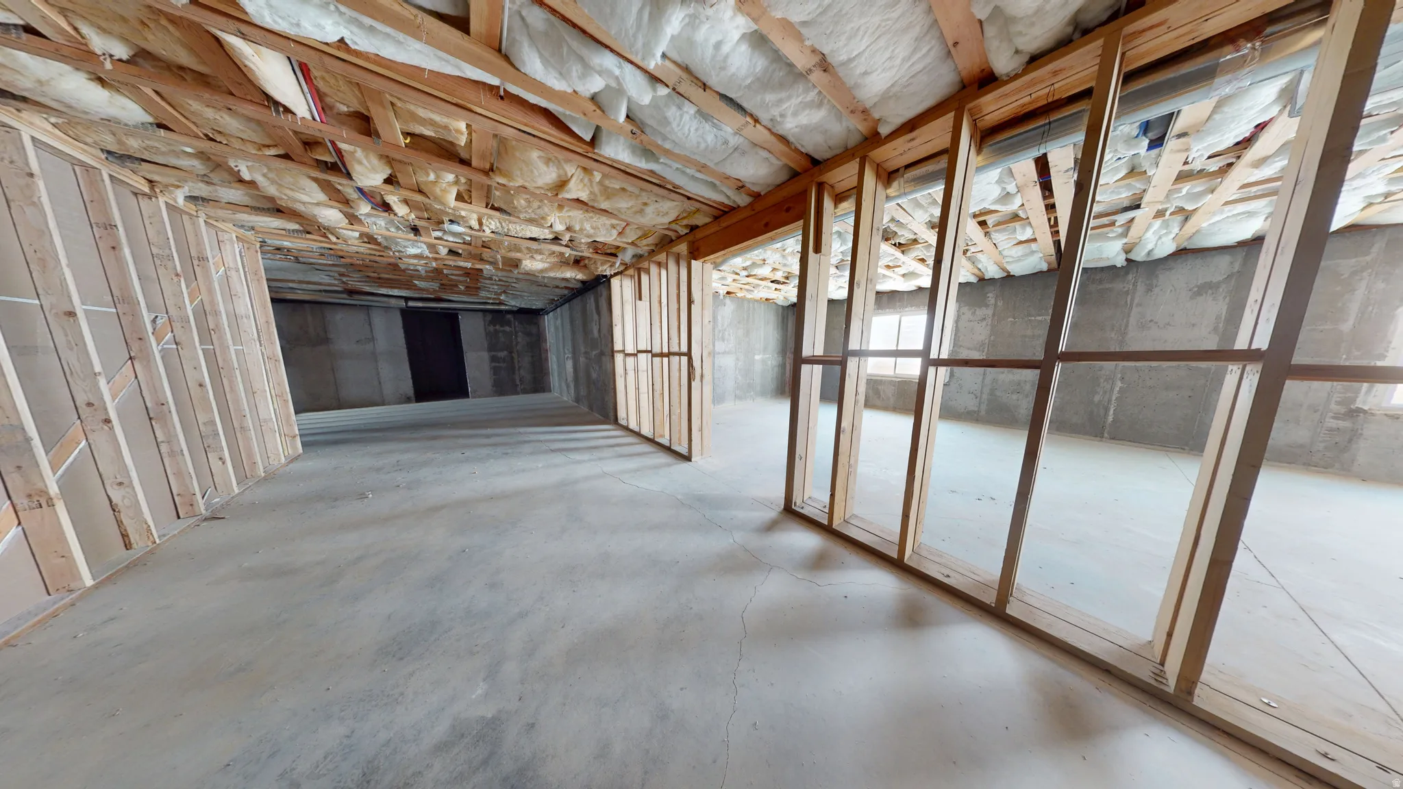 View of unfinished basement