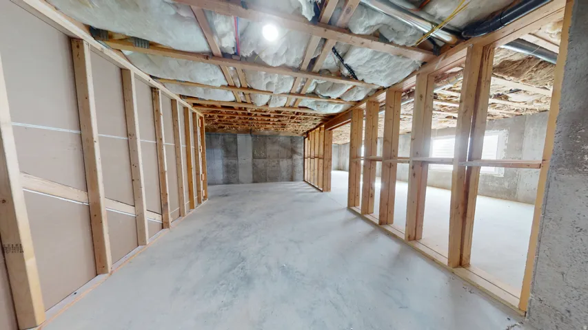 View of unfinished basement
