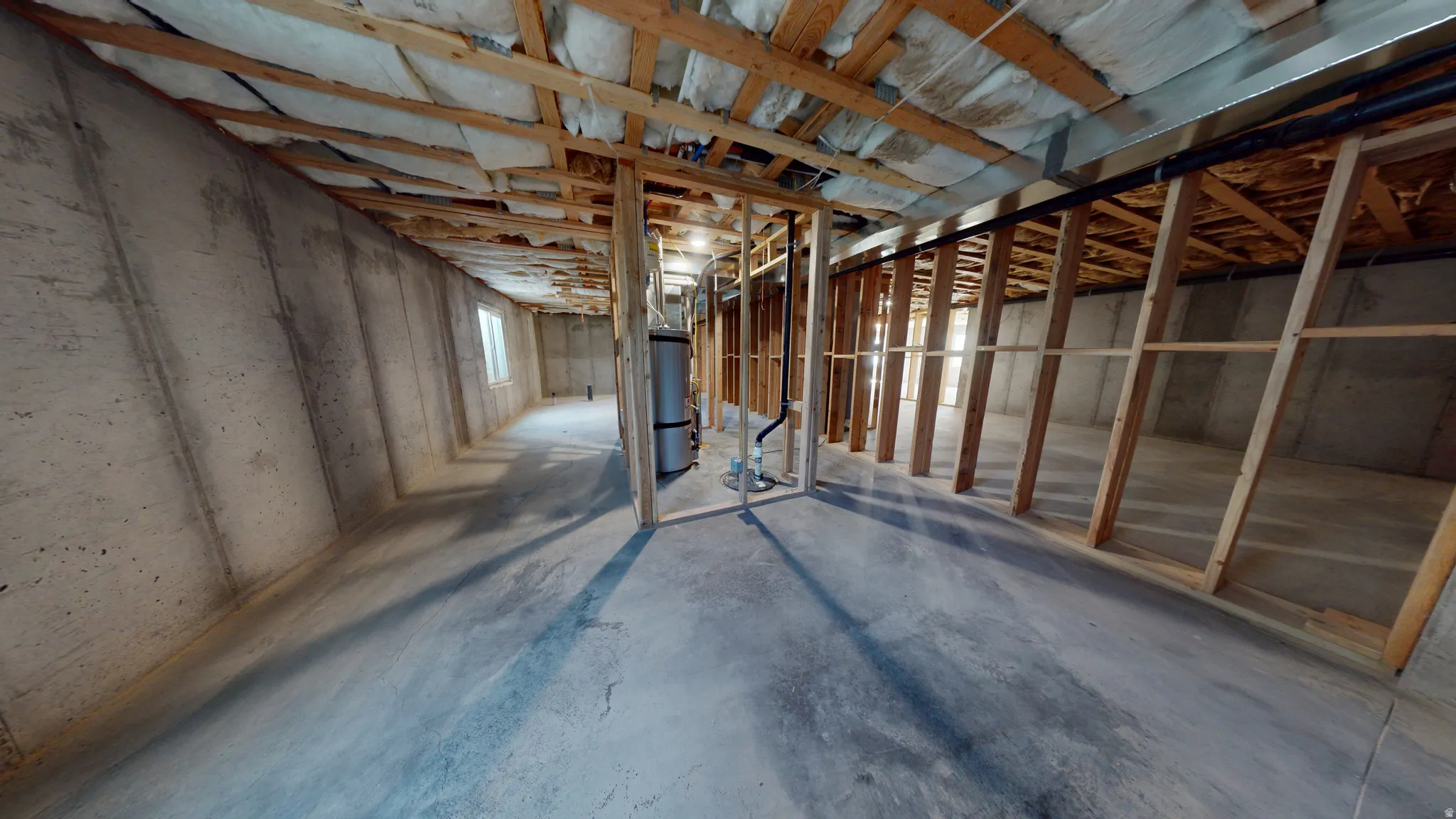 Basement with gas water heater