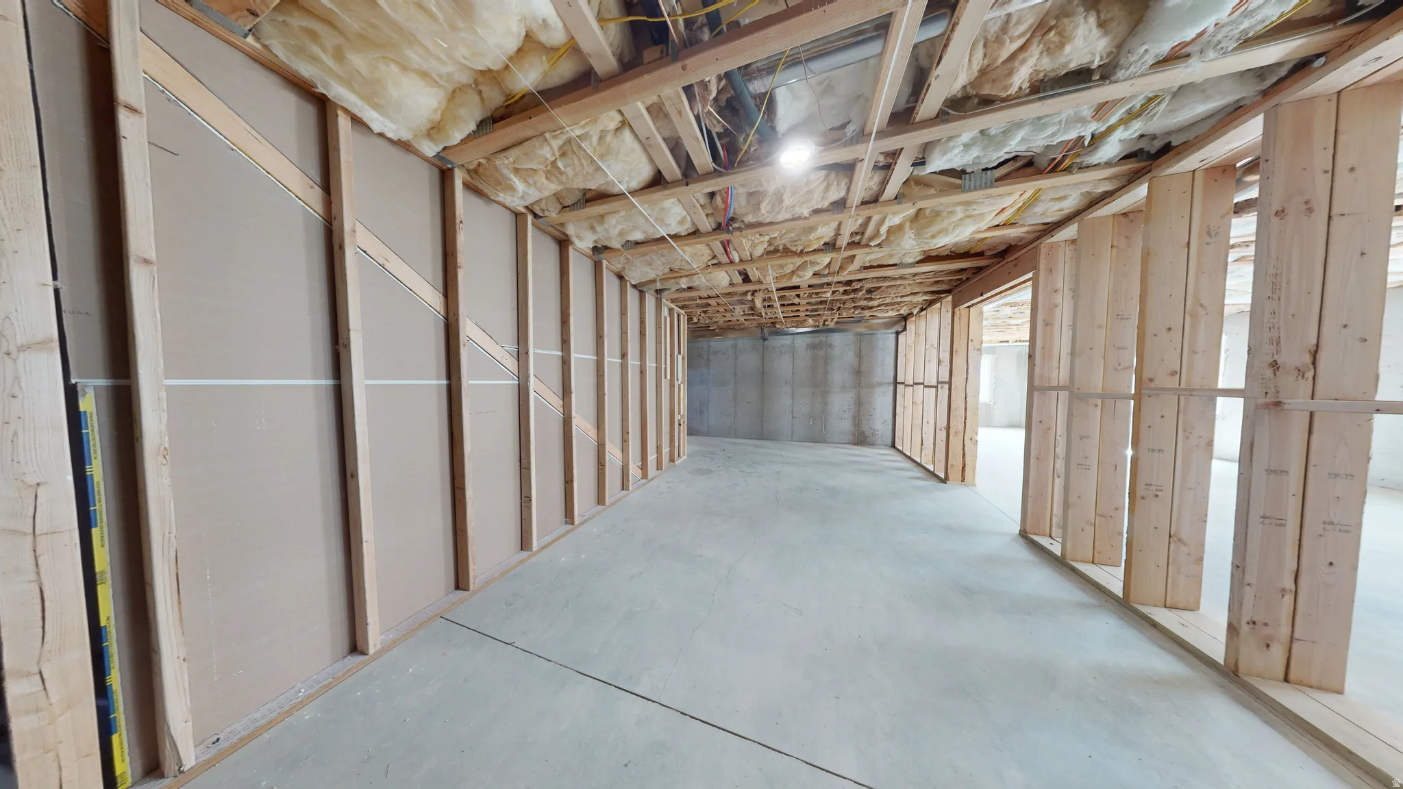 View of unfinished basement