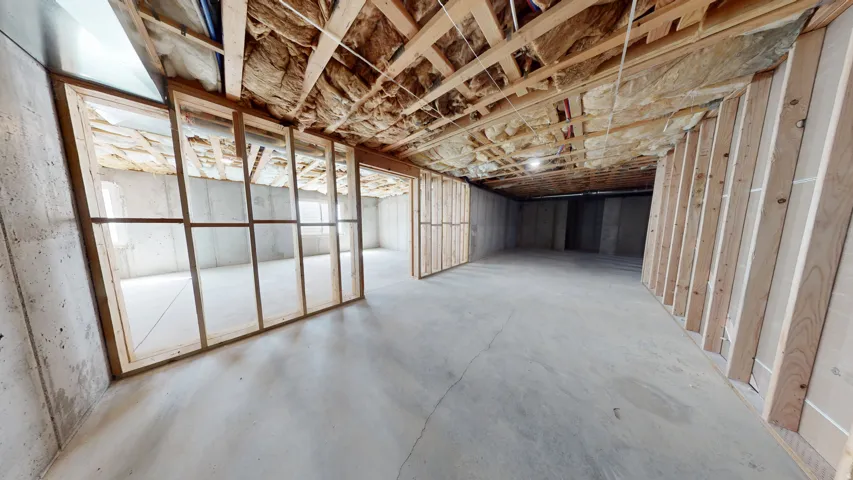 View of unfinished basement