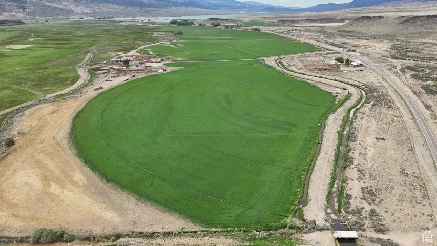 Bird's eye view of a mountain backdrop