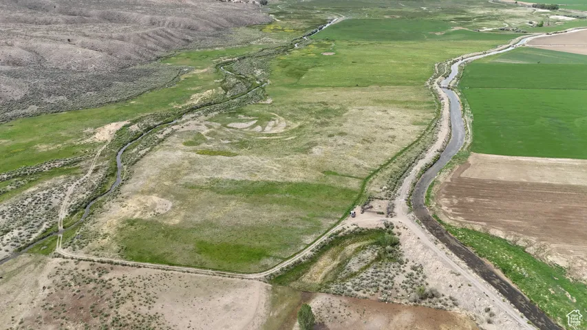 Aerial view of property's location with rural landscape