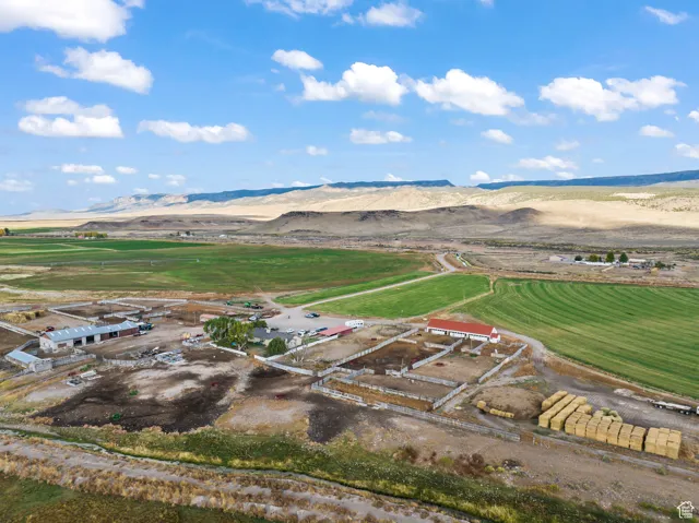 Bird's eye view with a mountain view and a rural view