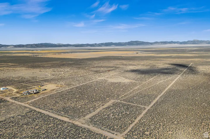 Aerial view featuring a mountain view