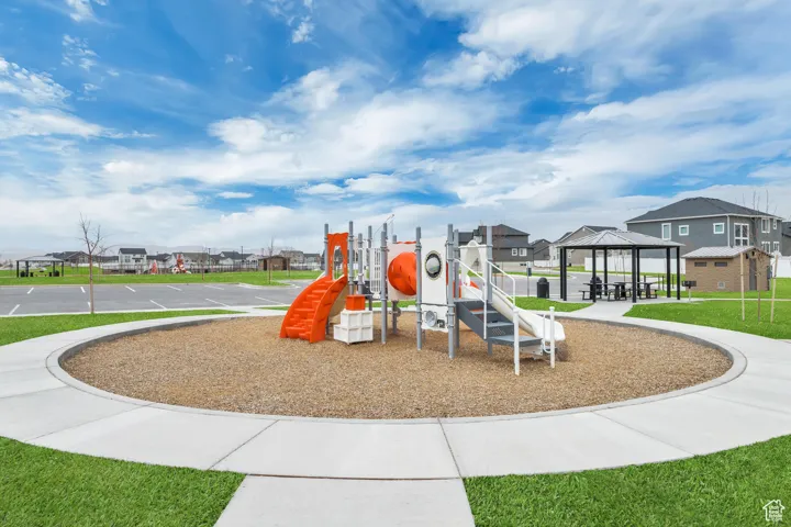 View of playground with a gazebo