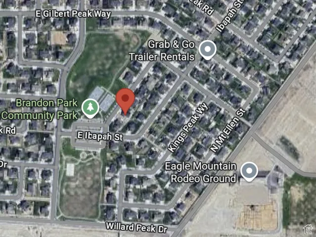 Aerial map of property and surrounding area