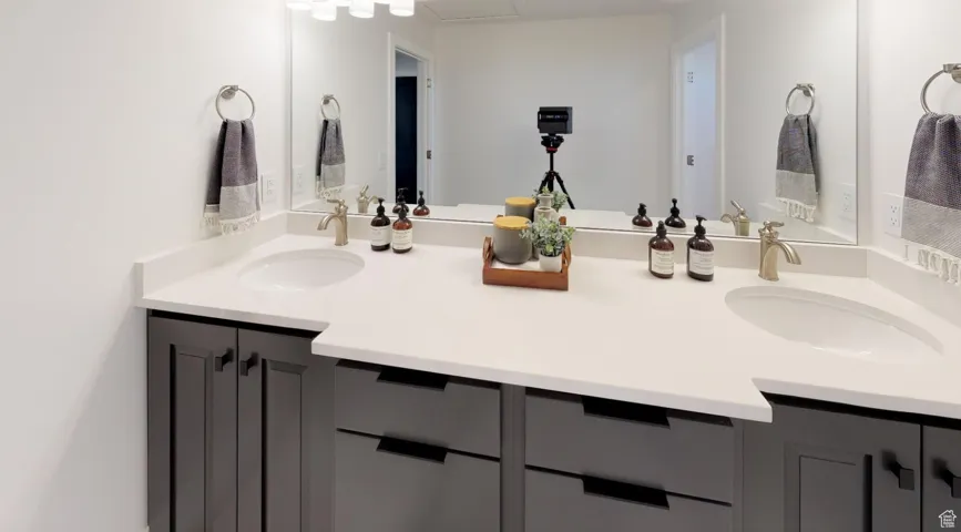 Bathroom featuring vanity