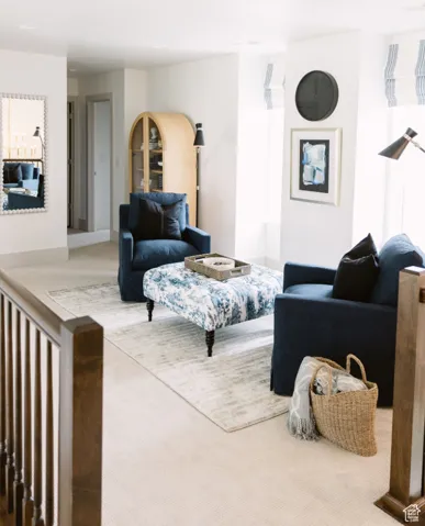 View of carpeted living room