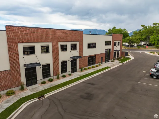 View of building exterior with a mountain view