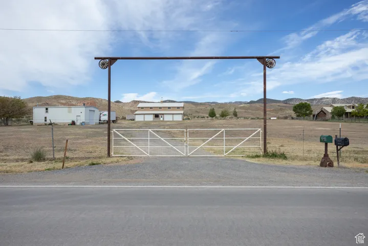 Exterior space with a mountain view