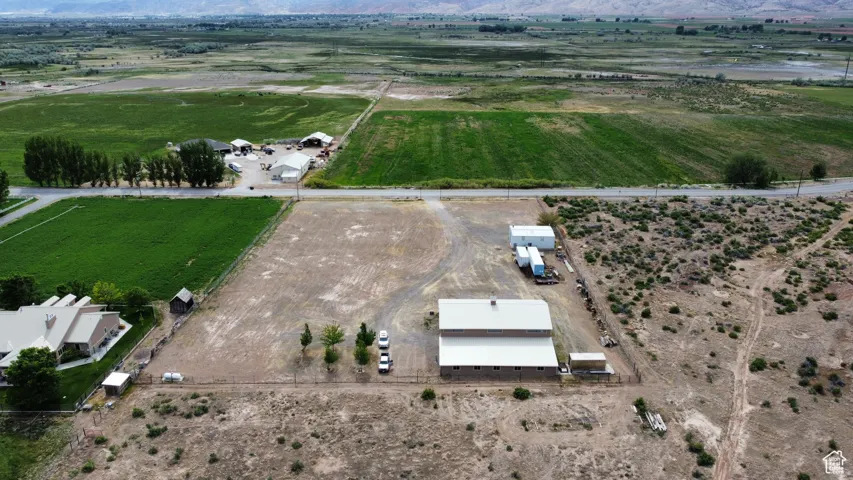 Aerial view with a rural view