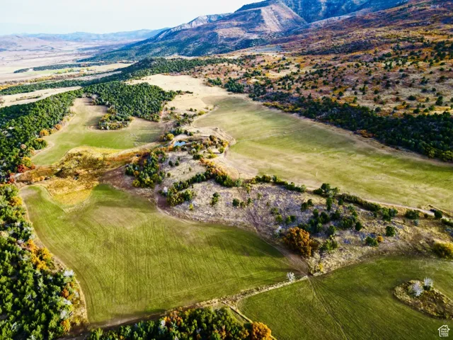 Drone / aerial view featuring a mountain view and a rural view