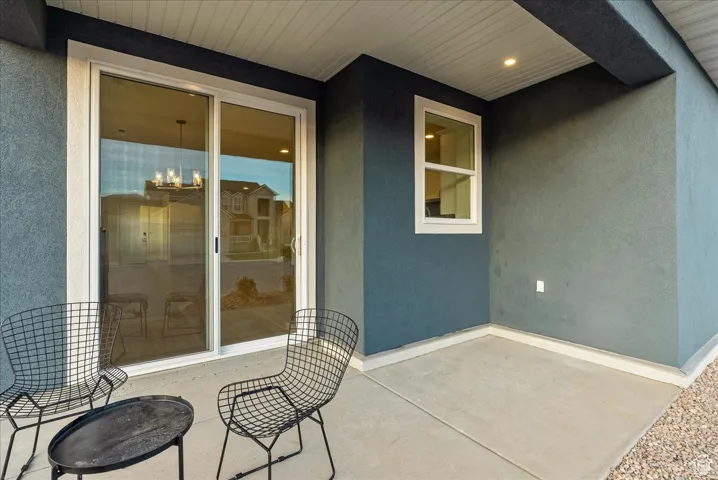 Sit and relax under the covered patio and enjoy the view