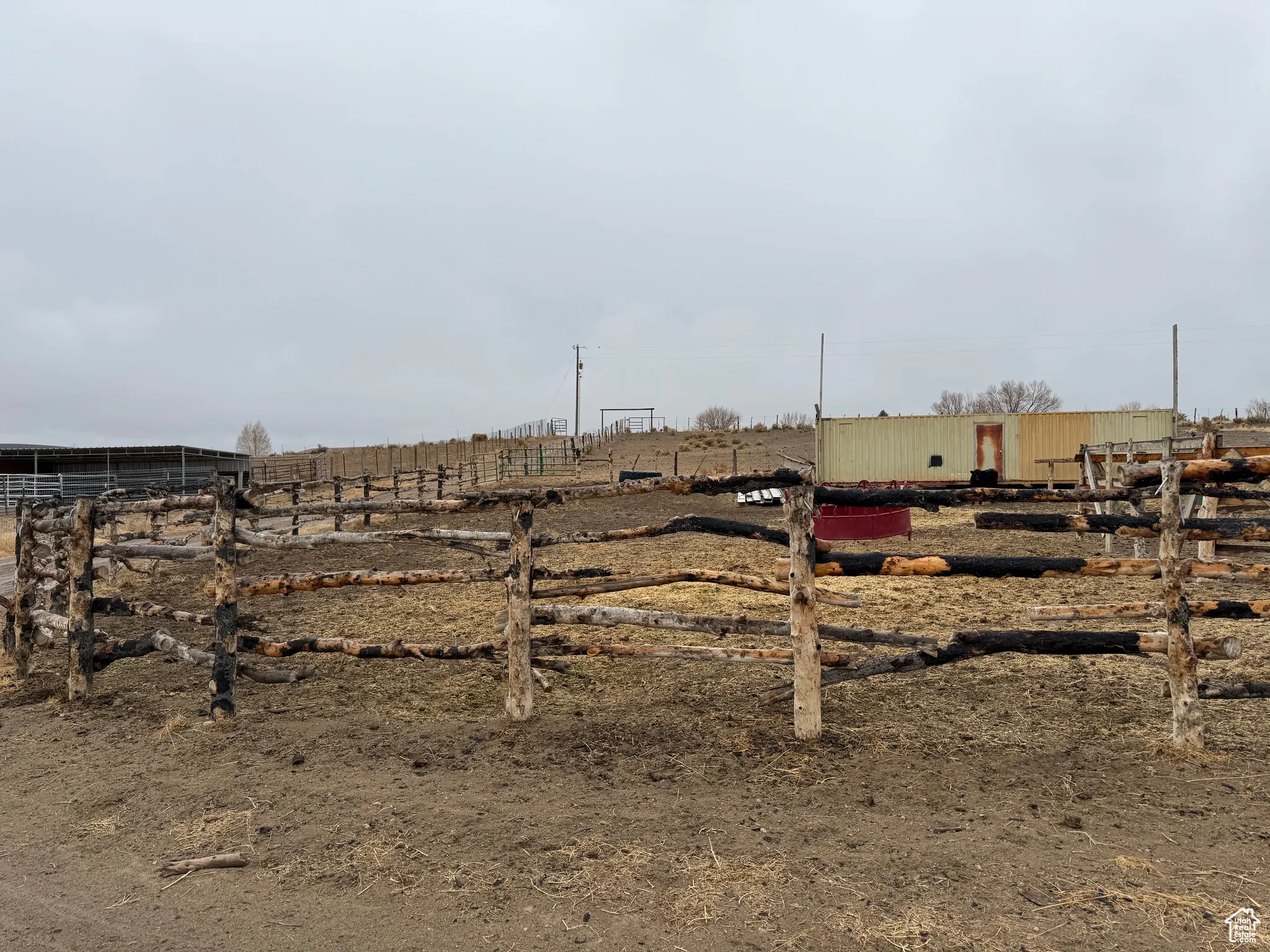 View of yard with a rural view