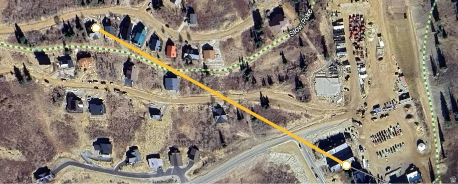 Shows the winter parking area 1100 from home.
