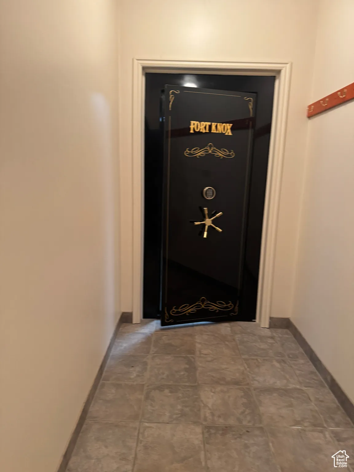 Entry to the 10' by 18' vault room-secure storage