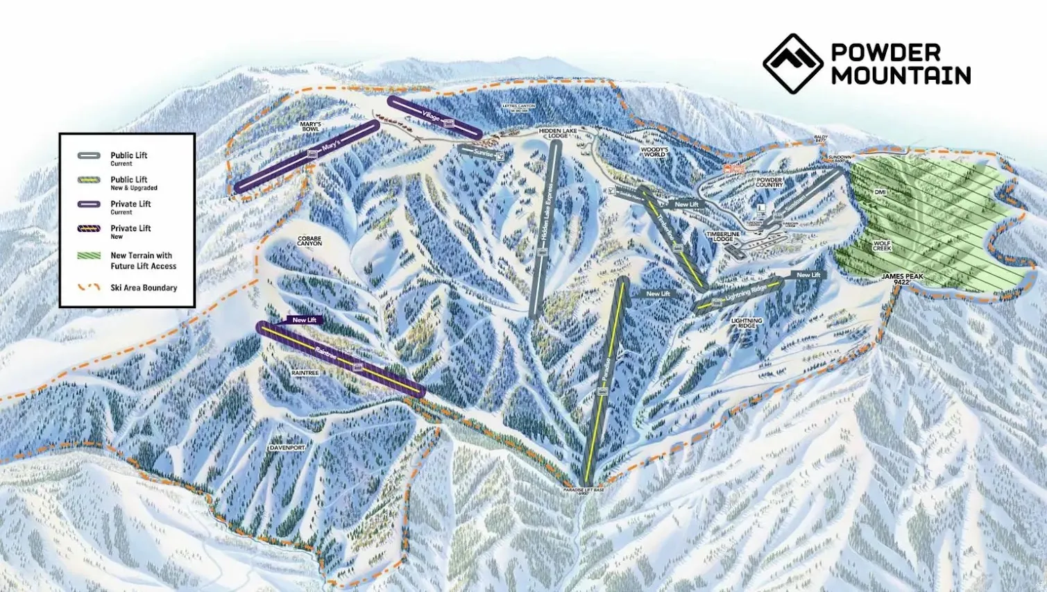 Ski Resort Map.