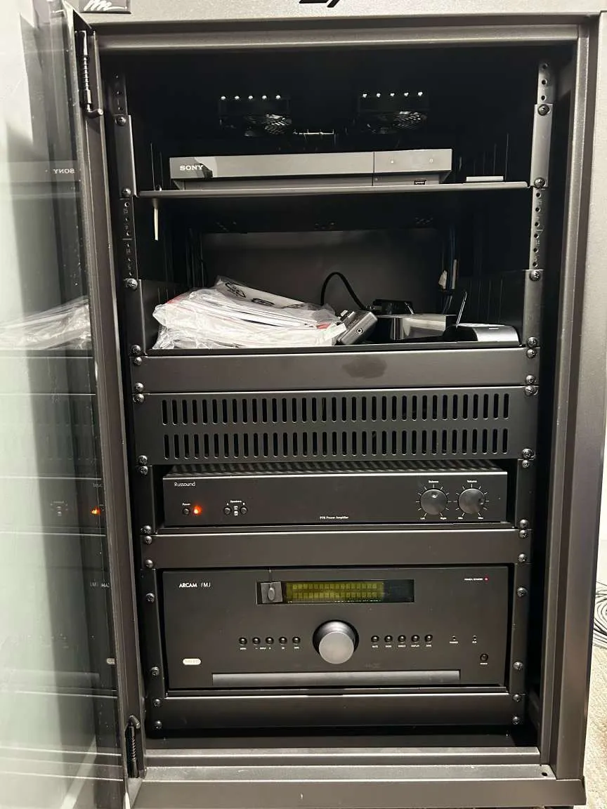 Integrated AV rack system with multiple components