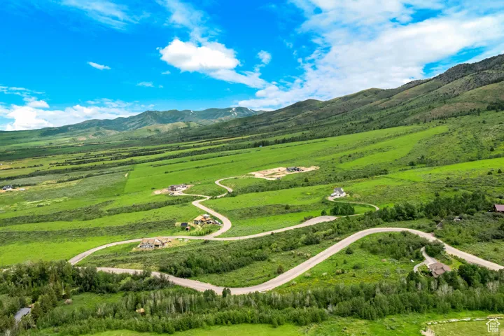 Aerial view with a rural view and a mountain view