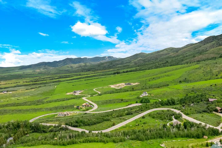 Birds eye view of property featuring a rural view and a mountain view