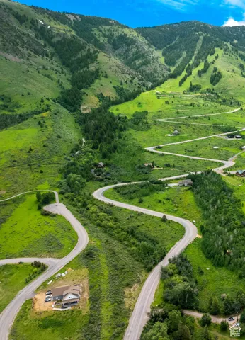 Drone / aerial view with a rural view and a mountain view