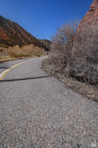 View of road with a mountain view