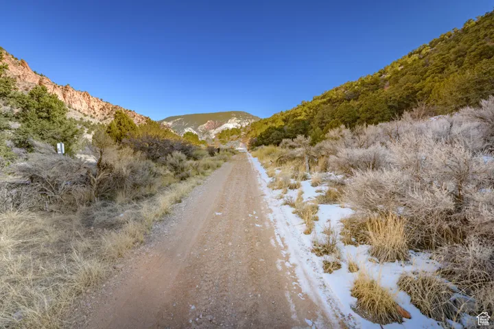 View of road with a mountain view