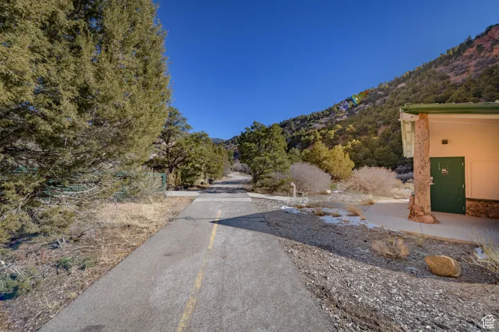 View of street featuring a mountain view
